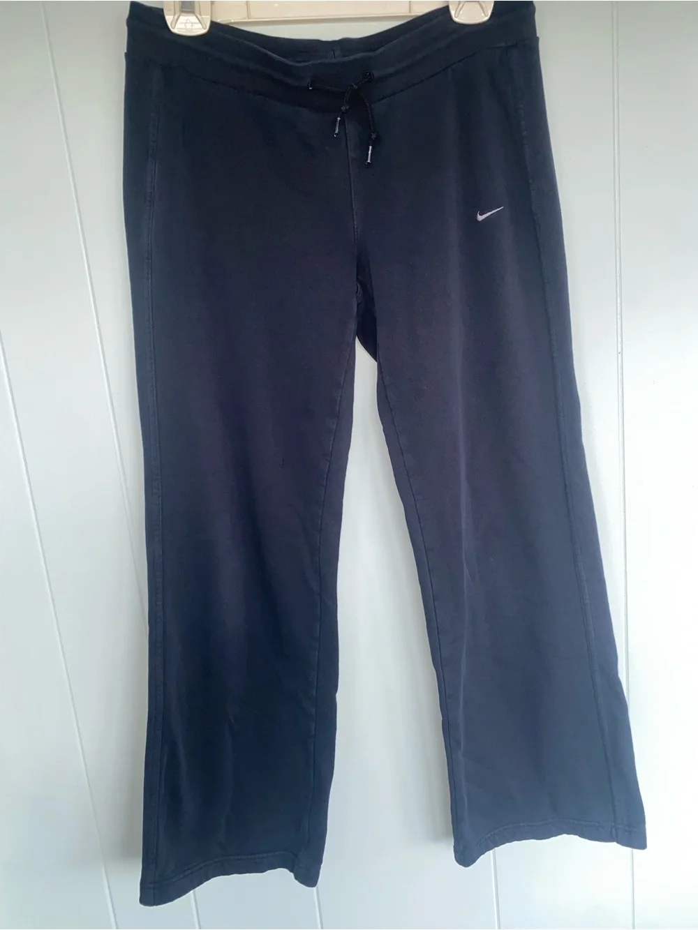 Vintage Nike Black Girls Drawstring Track Pants with Swoosh